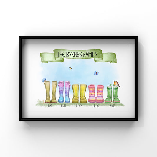 Personalised Welly Print