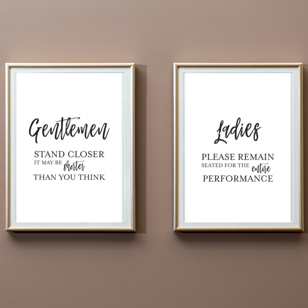 Set of 2 bathroom prints