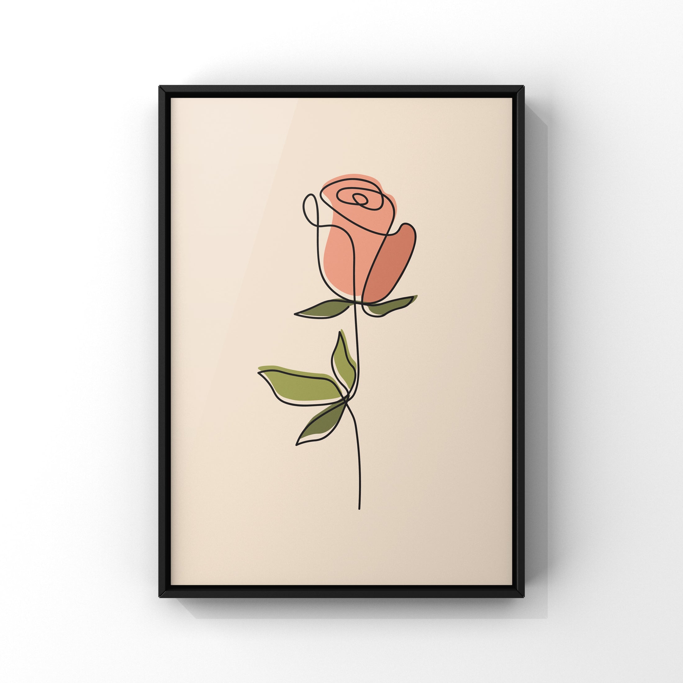 Rose line art