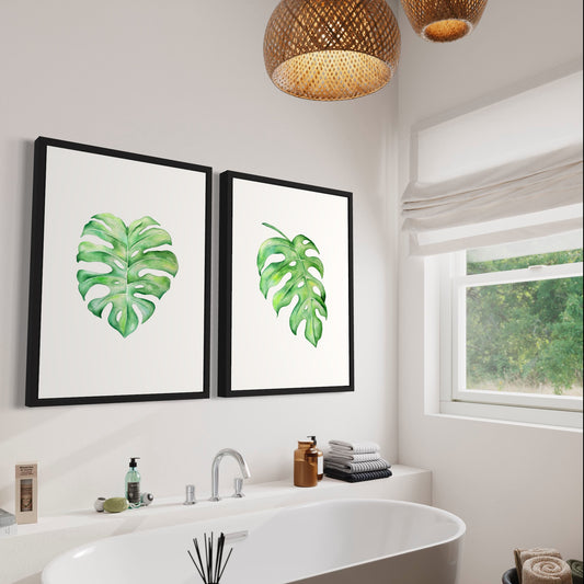 Set of 2 Monstera prints