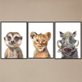 Load image into Gallery viewer, Set of 3 “safari animals”
