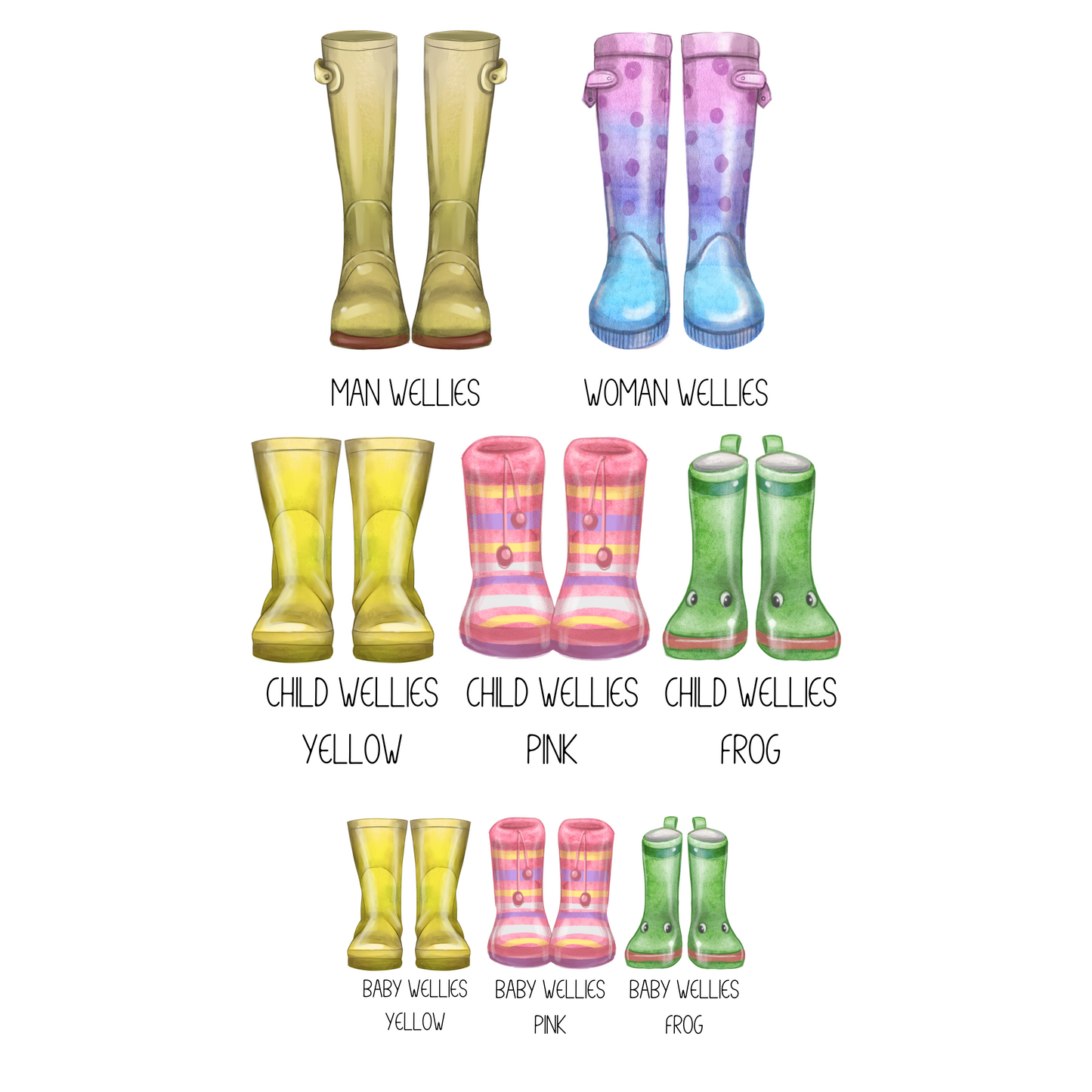 Personalised Welly Print