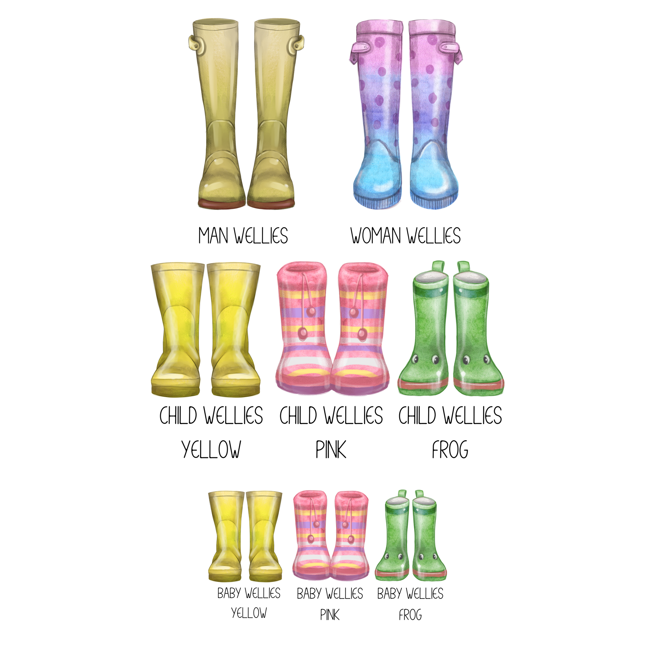Personalised Welly Print