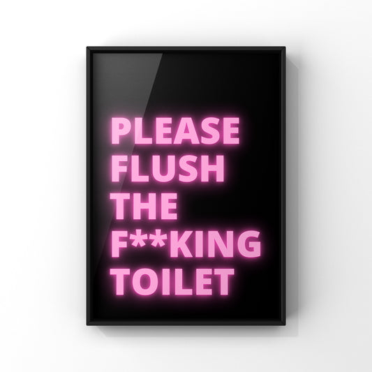 Flush the toilet