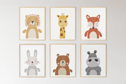 Set of 6 Safari animals