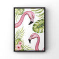Load image into Gallery viewer, Set of 3 flamingo prints
