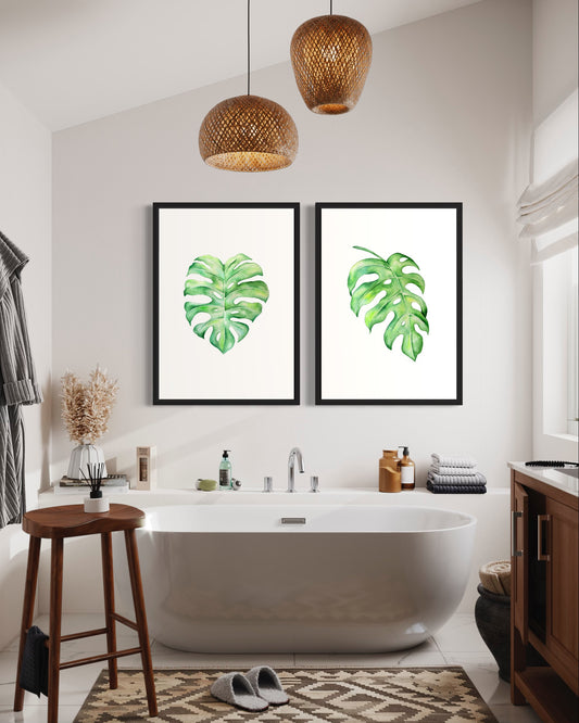 Set of 2 Monstera prints